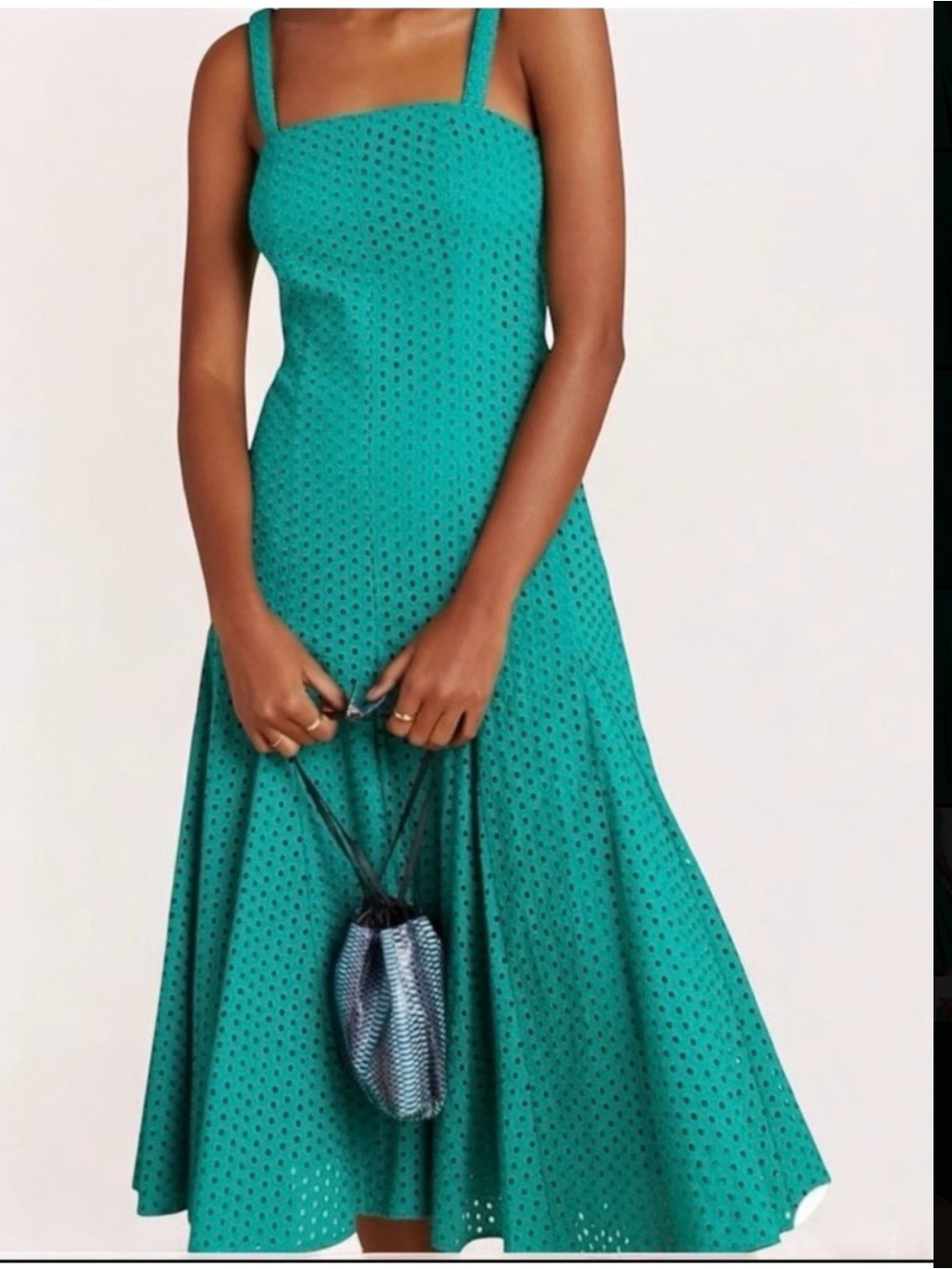 Anthropologie Maeve Lelia Eyelet Midi Dress Green
Size 6